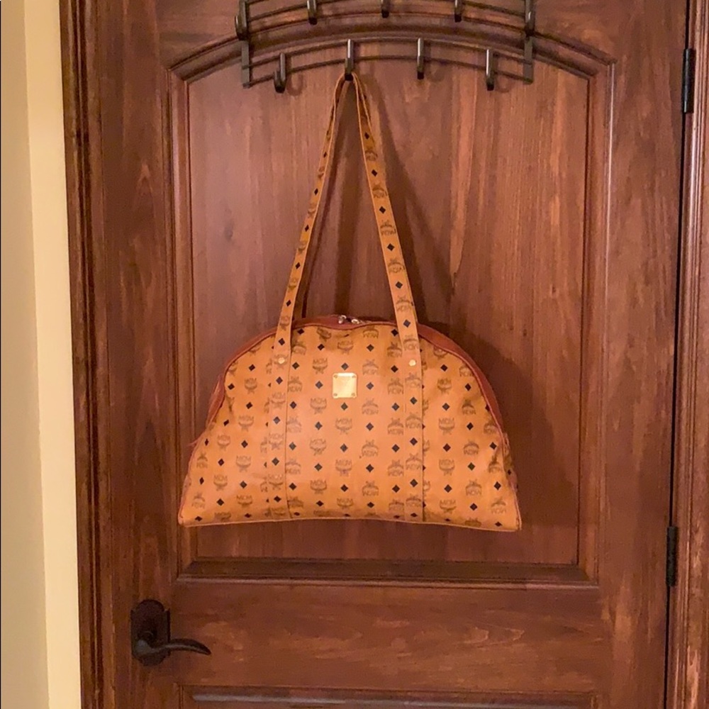 **SOLD**. MCM weekend travel bag Cognac Visetos